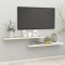Gossi rafturi perete suspendate 2 buc. stejar/alb 120x23,5x3,8 cm mdf