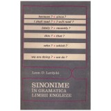 Leon D. Levitchi - Sinonime in gramatica limbii engleze - 129294