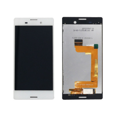 Display Original cu rama Sony Xperia M4 Aqua Argintiu Garantie foto