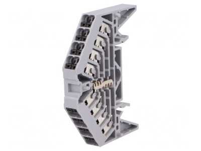 Conector de Șine 1,5mm2 16 Borne Gri TS35 x 15 foto