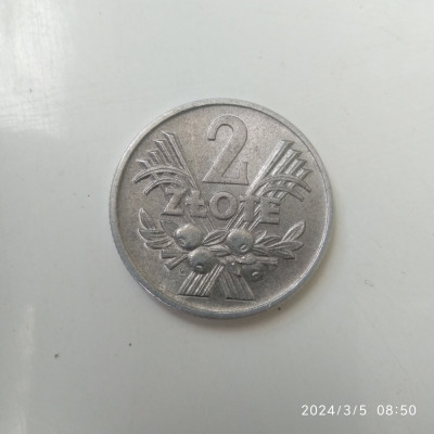 -Y- MONEDA POLONIA 2 ZLOTE 1960 AUNC foto