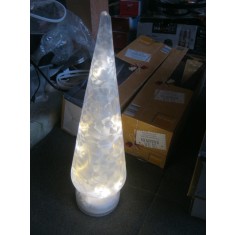 Decoratiune LED de interior Dekor, 10 x 37 cm, sticla, lumina alba
