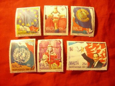 Serie Malta 1989 - 25 Ani Independenta ,6 valori foto