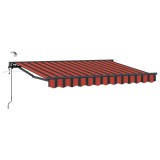 vidaXL Cort electric retractabil Portocaliu și negru 3 x 2,5 m 3421545