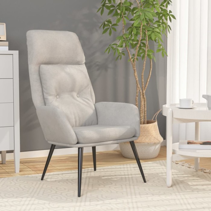 vidaXL Fotoliu rabatabil, gri deschis, piele &icirc;ntoarsă artificială 341281