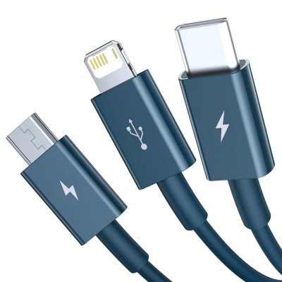 Cablu tip C, iPhone, Micro-USB 3.5A, 1.2m foto