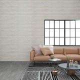 VidaXL Panouri de perete 3D, model cărămidă, alb, 10 buc., EPS