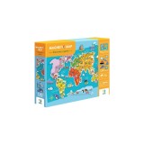 Puzzle magnetic - Harta lumii (118 piese), Edc