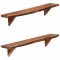 vidaXL Rafturi de perete, 2 buc., 90x20x18 cm, lemn masiv de acacia 247928