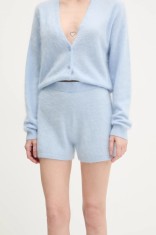 FROM FUTURE pantaloni scurți din cașmir femei, neted, high waist, WSH02581 foto