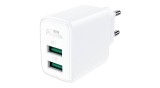 Acefast A33 &Icirc;ncărcător de perete, 2x USB, 18W, QC3.0 (alb)