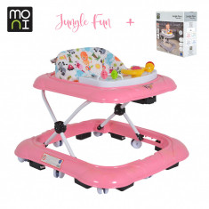 Premergator cu panou interactiv Moni Jungle Fun Plus Pink