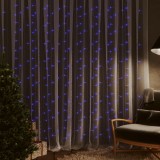 VidaXL Instalație lumini tip perdea 300 LED albastru 3x3 m 8 funcții