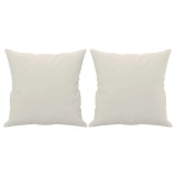Cumpara ieftin Perne decorative, 2 buc., crem, 40x40 cm, catifea