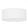 Lampă De Tavan Skala Albă Țesătură/Sticlă/Oțel 3 Becuri Rola Minimalistă De Interior