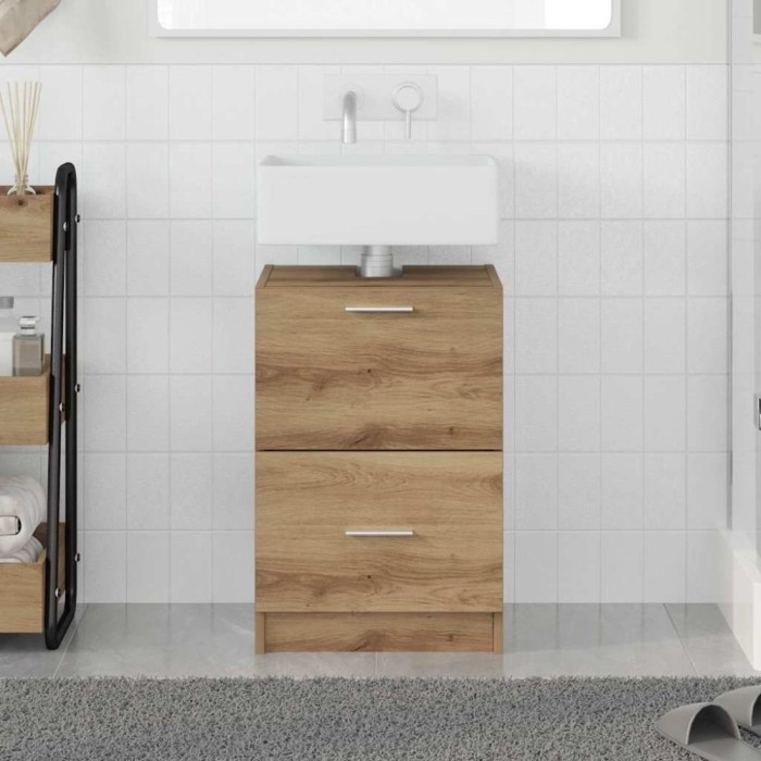 vidaXL Dulap pentru Chiuvetă Stejar Artizan 40x37x59 cm Lemn Prelucrat