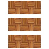 Dale Lemn Salcam 30x30cm, Set 30 Bucati, Parchet Exterior Terasa, Antiderapant, Montaj Facil, Maro