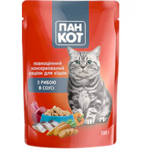 Wise Cat Hrana Umeda pentru Pisici cu Peste in Sos 100G