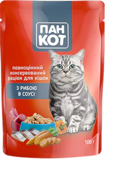 Wise Cat Hrana Umeda pentru Pisici cu Peste in Sos 100G