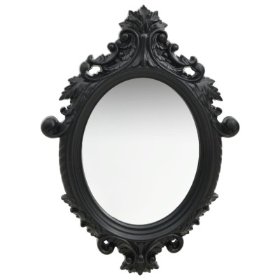vidaXL Oglindă de perete &amp;icirc;n stil Castle, negru, 56 x 76 cm 320359 foto
