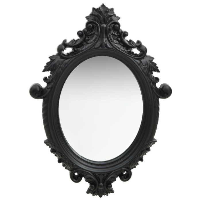 vidaXL Oglindă de perete &icirc;n stil Castle, negru, 56 x 76 cm 320359