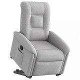 VidaXL Scaun &icirc;nclinabil vertical din țesătură gri nor