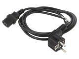Cablu CEE 7/7 ştecăr unghi IEC C13 mamă PVC negru