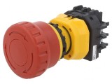 Comutator de Siguranță Roșu 22mm NC x2 NO x2 IP65