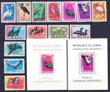 DB1 Congo 1963 Fauna Pasari 14 v. + 2 SS MNH, Nestampilat