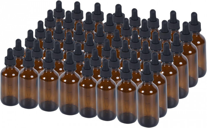 KAN 2 oz Dropper Bottle 24 Pack sticle din sticlă verde Boston 60ml cu picătură