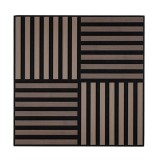 Panou acustic de perete Deco X cu aspect de nuc, 60x60x1,8 cm