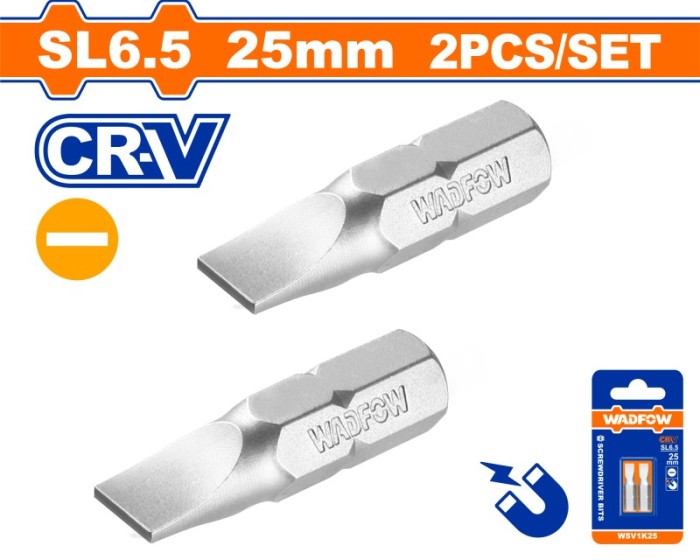 WADFOW - SET BITI SL6.5 25MM - 2 BUC PowerTool TopQuality