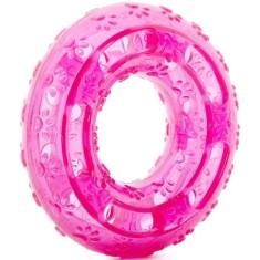 Jucarie cerc TPR dental pink 12 cm