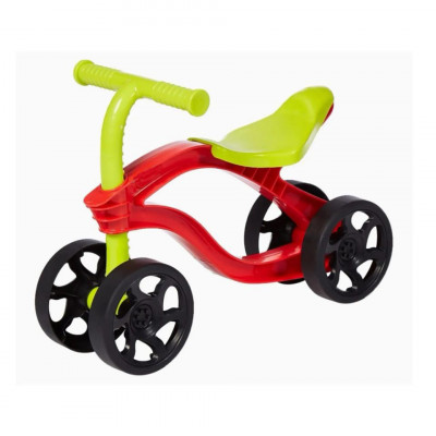 Bicicleta copii fara pedale Bugy verde/rosu foto