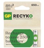 Acumulatori R3 AAA NiMH 650mAh 2buc GP ReCkyo GP65AAAHCER21-2TLB2