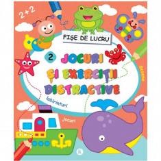 Carte pentru copii Jocuri si exercitii distractive 2 Editura Kreativ, 80 pagini, 3-10 ani foto
