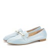 Mocasini albastru pal cu perle Meredith M2, 39, 40