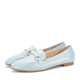 Cumpara ieftin Mocasini albastru pal cu perle Meredith M2