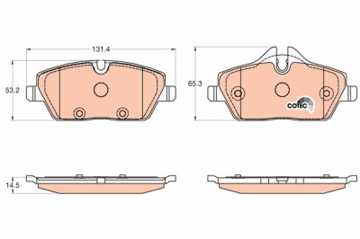 TRW GDB2038 COTEC set placute frana,frana disc foto