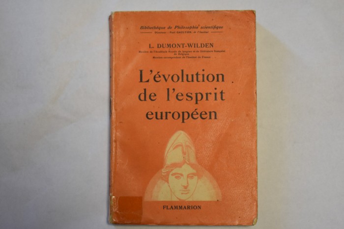 L. Dumont Wilden - L evolution de l esprit europeen (1937)