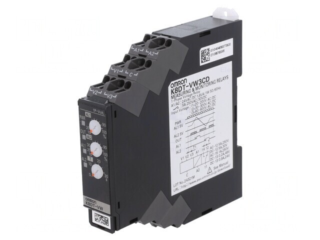 Releu Monitorizare Tensiune 24VAC 24VDC SPDT K8DT-VW3CD