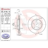Set disc frana Mitsubishi Eclipse Cabriolet (D5 A) 05.99-12.05, Galant Ix Sedan (Dj Ed Ef) 10.03-, Galant 8 (Ea) 09.96-10.04, Lancer 7 (Cs A Ct A) 01, BREMBO