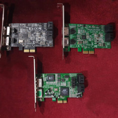 Adaptor PCIe la SATA ( PCI expres la 4 x SATA3 ) - 4 porturi ( plus 2 x eSATA )