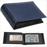 Cumpara ieftin Album pentru carti postale,Standard-Albastru, cu 100 buzunare negre