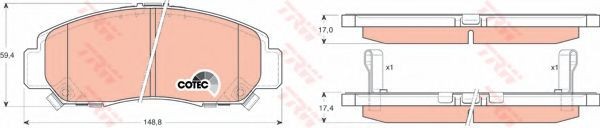 Set placute frana,frana disc HONDA CIVIC VII Hatchback (EU, EP, EV) (1999 - 2006) TRW GDB3268