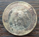 (M2555) MONEDA TURCIA - 1 LIRA 2016, COMEMORATIVA, DETERIORATA