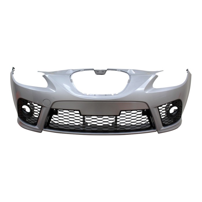Set bara fata SEAT LEON (1P1), 06.2005-2009, grunduit, de vopsit; type FR; cu grile inferioare; cu gauri lampa ceata; TUNING,