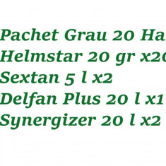 Pachet Grau 20 Ha (Helmstar 20 gr x20 + Sextan 5 l x2 + Delfan Plus 20 l x1 + Synergizer 20 l x2)
