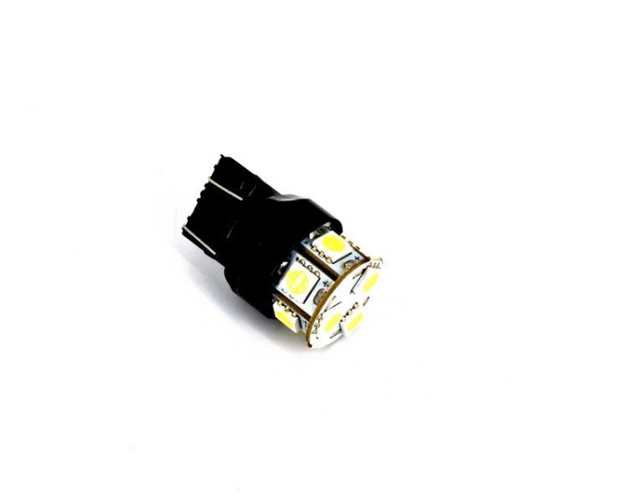 set 2 becuri Led t20 w21/5w 2 faze alb 12v