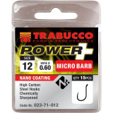 Carlige Trabucco Power, Micro-Barbless, 15 buc (Marime Carlige: Nr. 15)